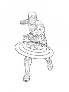 Captain America coloring page 36 - Free printable