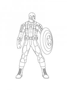 Captain America coloring page 37 - Free printable