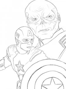 Captain America coloring page 4