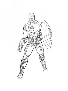 Captain America coloring page 40 - Free printable
