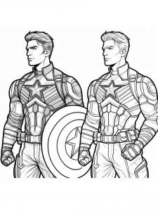 Captain America coloring page 49