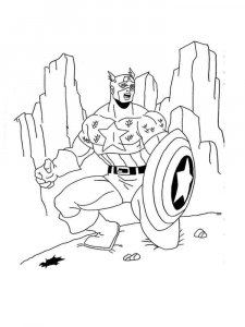 Captain America coloring page 5 - Free printable