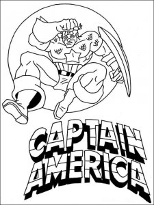 Captain America coloring page 8 - Free printable