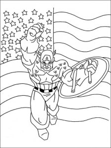 Captain America coloring page 9