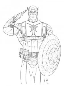 Captain America coloring page 44 - Free printable