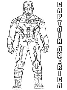 Captain America coloring page 45 - Free printable
