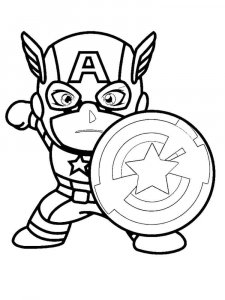 Captain America coloring page 47 - Free printable