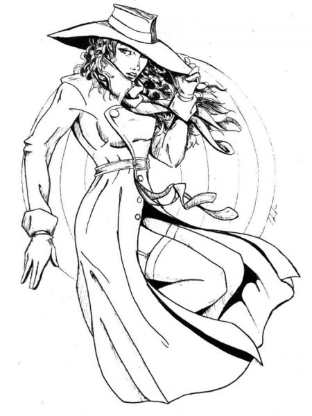 Carmen Sandiego coloring pages