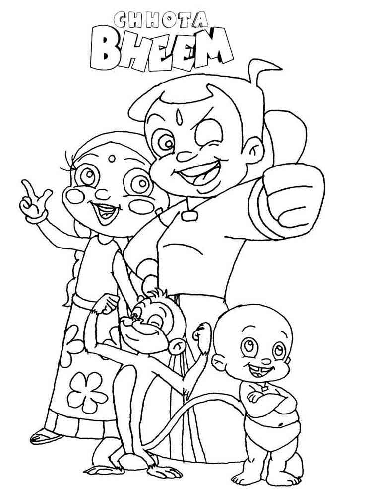 Chota Bheem coloring pages