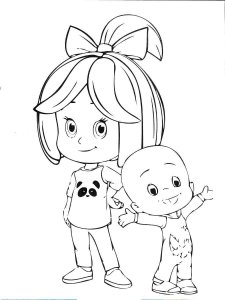 Cleo & Cuquin coloring page 4 - Free printable