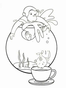 Curious George coloring page 12 - Free printable