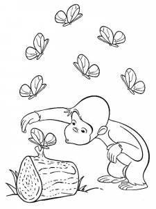 Curious George coloring page 13 - Free printable
