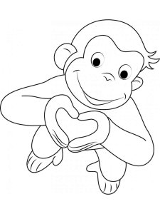Curious George coloring page 14 - Free printable