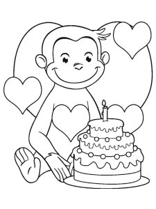 Curious George coloring page 17 - Free printable