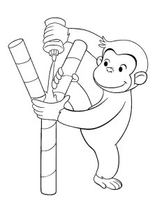 Curious George coloring page 18 - Free printable