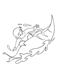 Curious George coloring page 19 - Free printable