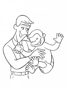 Curious George coloring page 2 - Free printable