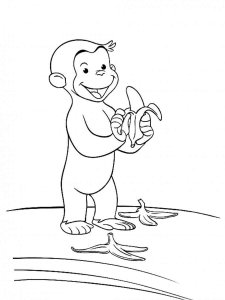 Curious George coloring page 21 - Free printable