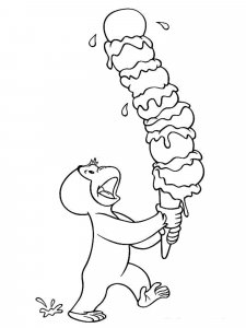 Curious George coloring page 22 - Free printable
