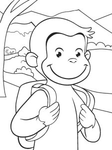 Curious George coloring page 23 - Free printable