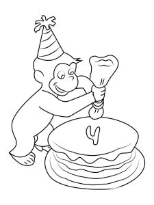 Curious George coloring page 28 - Free printable