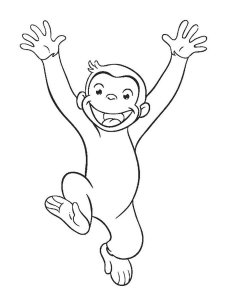 Curious George coloring page 3 - Free printable