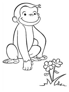 Curious George coloring page 32 - Free printable