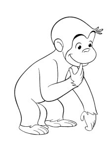 Curious George coloring page 33 - Free printable