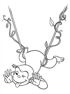 Curious George coloring page 34 - Free printable