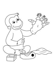 Curious George coloring page 35 - Free printable