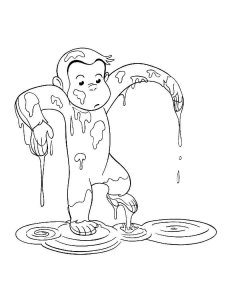 Curious George coloring page 37 - Free printable