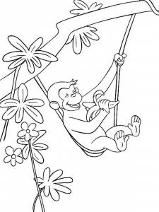 Curious George coloring page 4 - Free printable