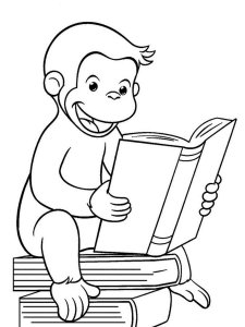 Curious George coloring page 6 - Free printable