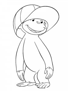 Curious George coloring page 7 - Free printable
