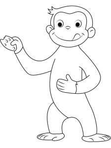 Curious George coloring page 8 - Free printable