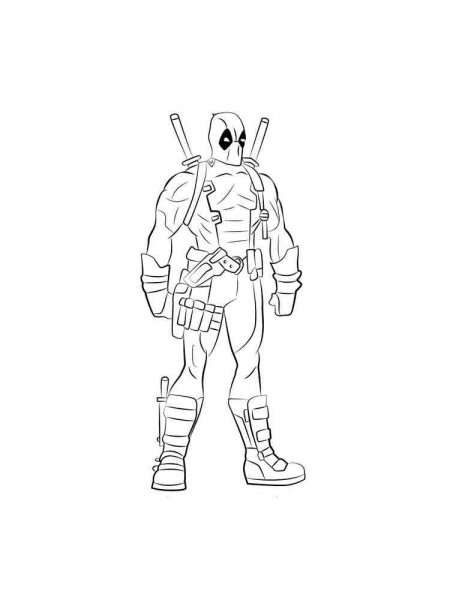 Deadpool coloring pages