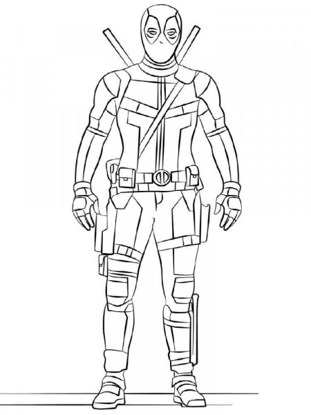 Deadpool coloring pages