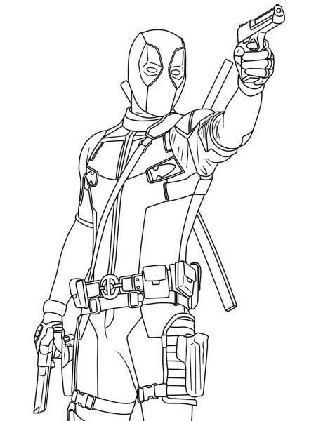 Deadpool coloring pages