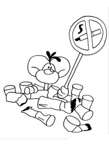 Diddl coloring page 25 - Free printable