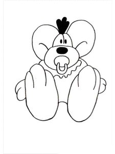 Diddl coloring page 3 - Free printable