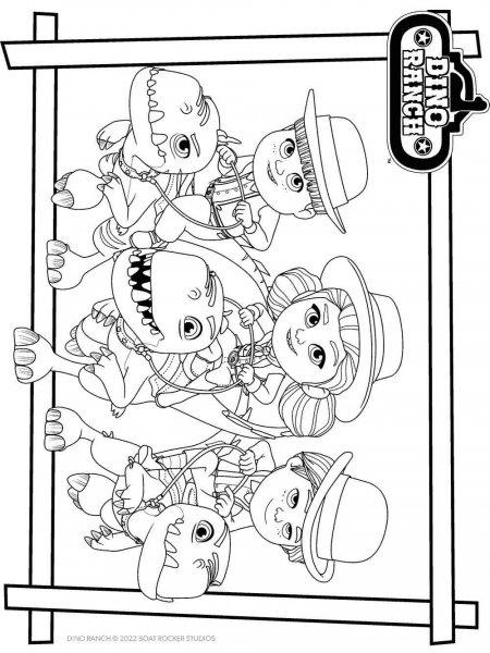 Dino Ranch Coloring Pages