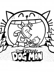 Dog Man coloring page 10 - Free printable