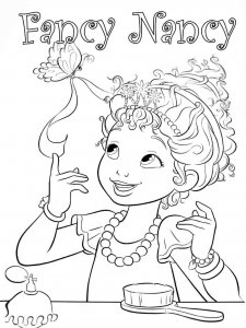 Fancy Nancy coloring page 20 - Free printable