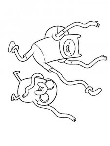 Finn and Jake coloring page 1 - Free printable