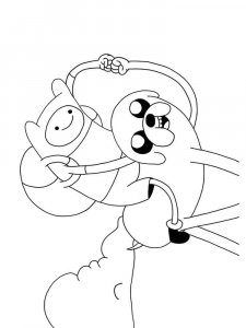 Finn and Jake coloring page 12 - Free printable