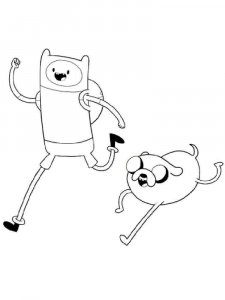 Finn and Jake coloring page 13 - Free printable