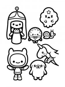 Finn and Jake coloring page 14 - Free printable