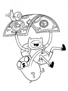 Finn and Jake coloring page 15 - Free printable