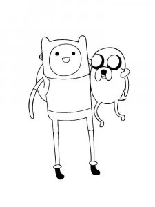 Finn and Jake coloring page 2 - Free printable