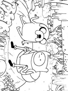 Finn and Jake coloring page 4 - Free printable